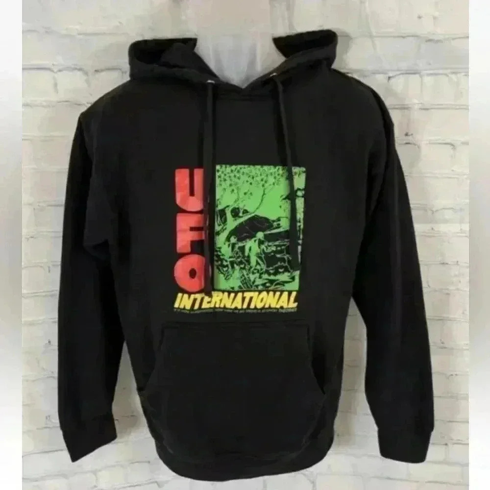 Independent Trading Co Hoodie Mens M Black UFO Theories international Sweatshirt